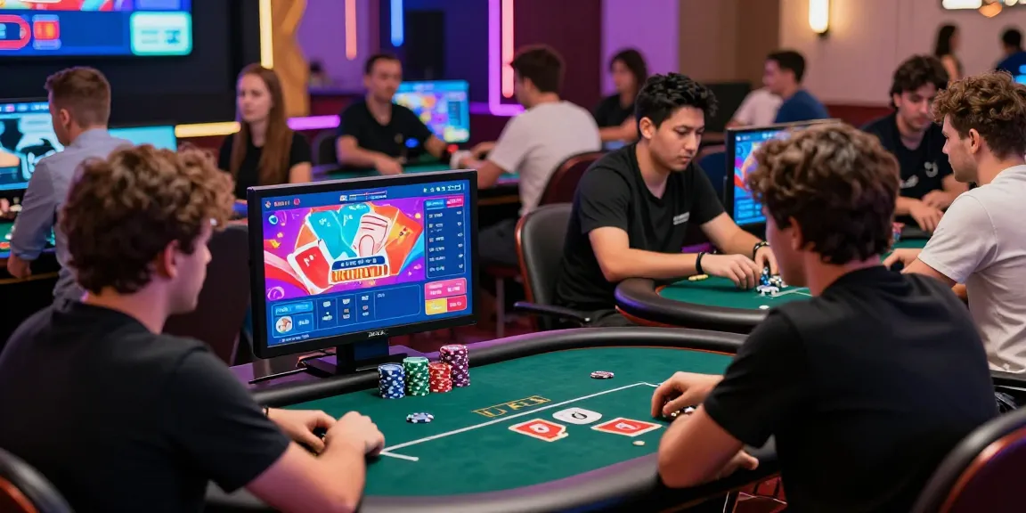 Login Domino88 players enjoying intense online poker matches in vibrant virtual room.