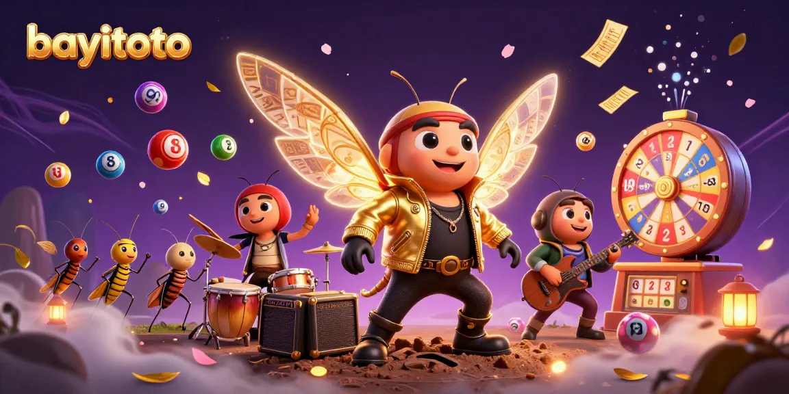 Experience the excitement of bayitoto with a vibrant 3D illustration of lottery fun and dynamic characters.