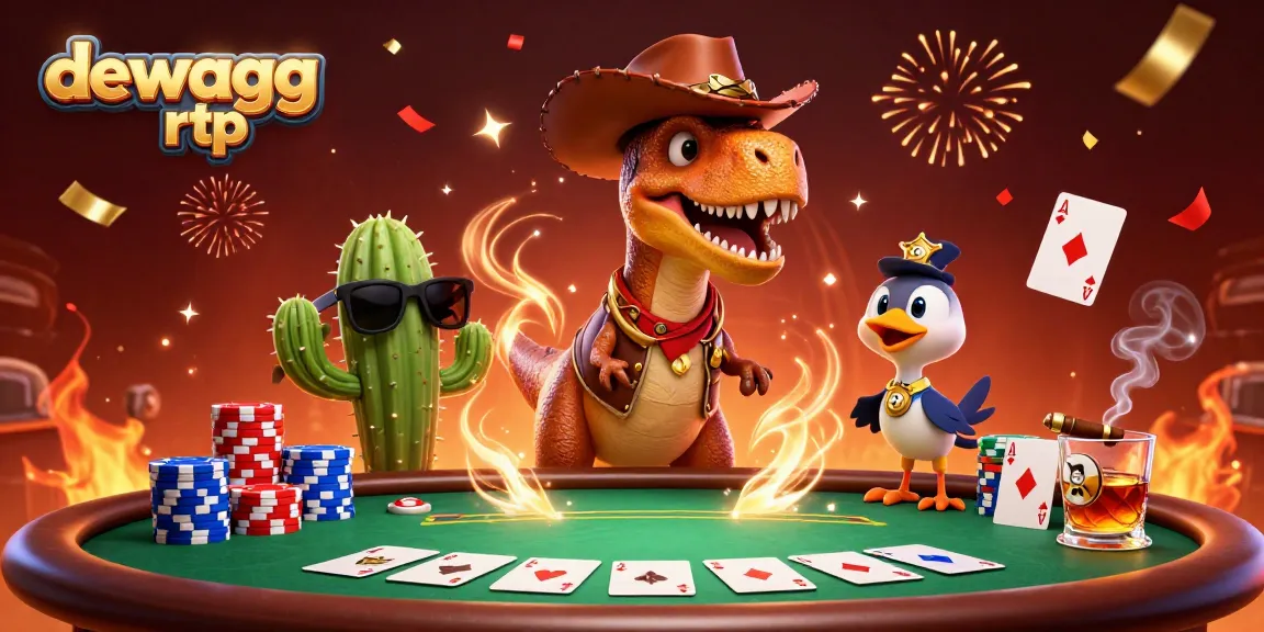 Experience the thrill of dewagg rtp with a vibrant 3D casino scene featuring unique characters and dynamic gaming elements.