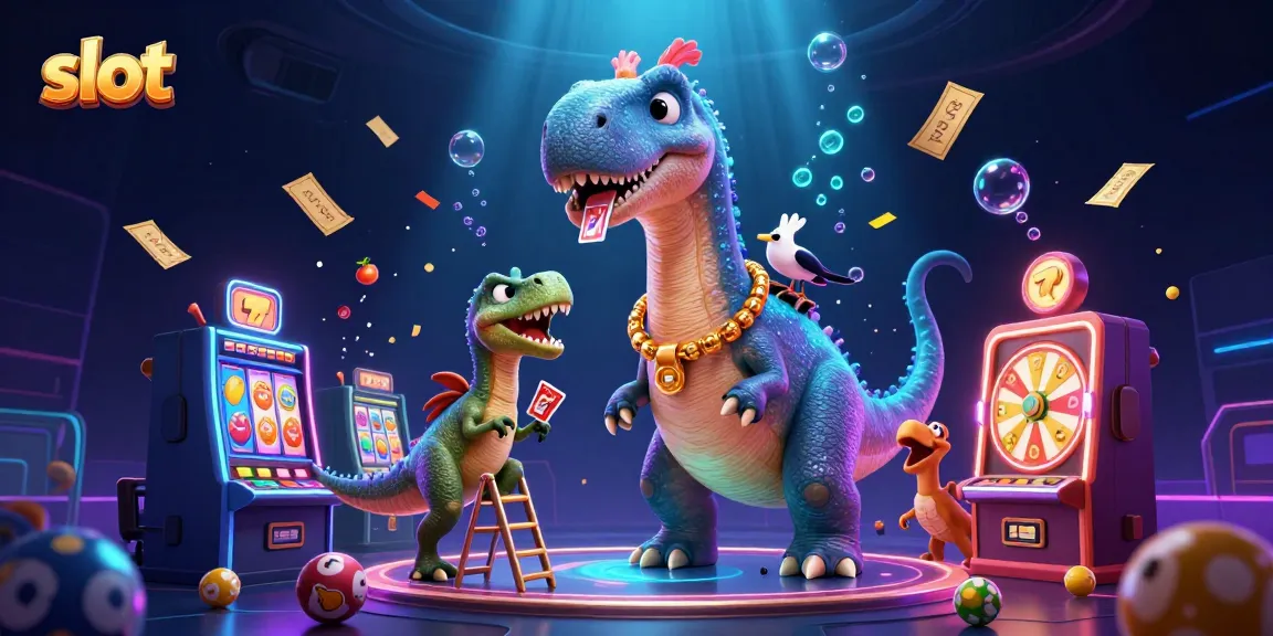 Mainan slot menakjubkan dengan dinosaur raksasa dan efek jackpot penuh warna