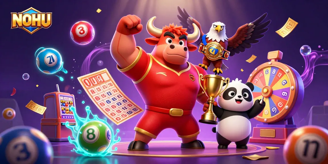 Engage with NOHU's exciting casino games, featuring vibrant characters and dynamic elements.