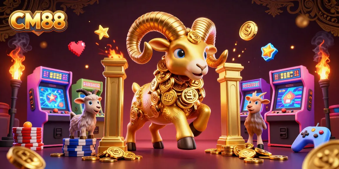 Engage with CM88's vibrant 3D casino scene, featuring dynamic elements showcasing gaming excitement.