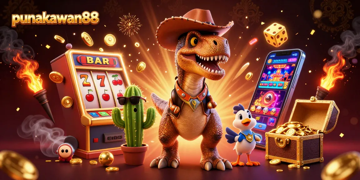 Punakawan88 offers thrilling slot gaming action with a colorful jackpot explosion, featuring lively characters and games.