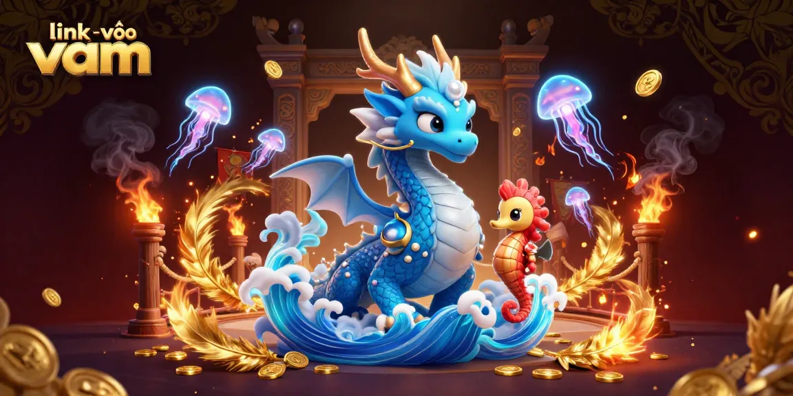 Experience the thrill of gaming with link vào vmax featuring an azure dragon and coral knight.