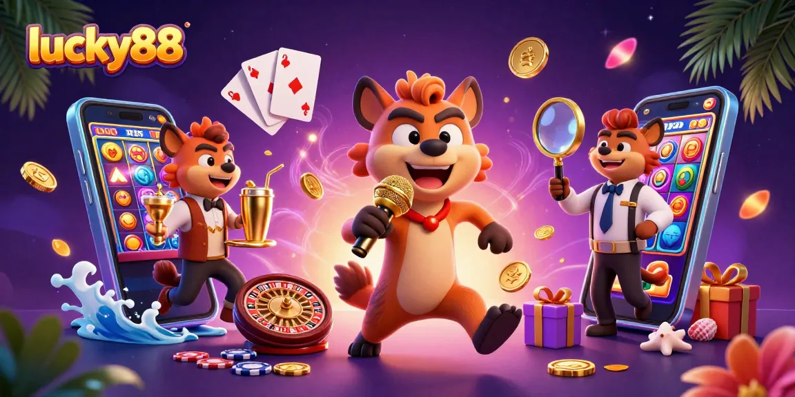 Experience fun at lucky88 with hyenas running a casino, mixing drinks, and checking IDs.
