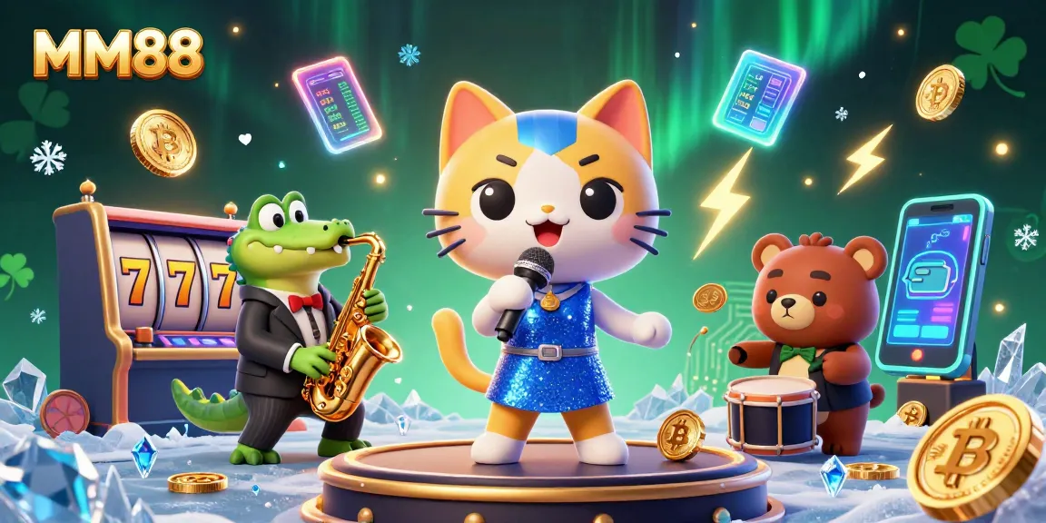 Experience thrilling gameplay at MM88 with a vibrant casino scene featuring animated characters and dynamic elements.