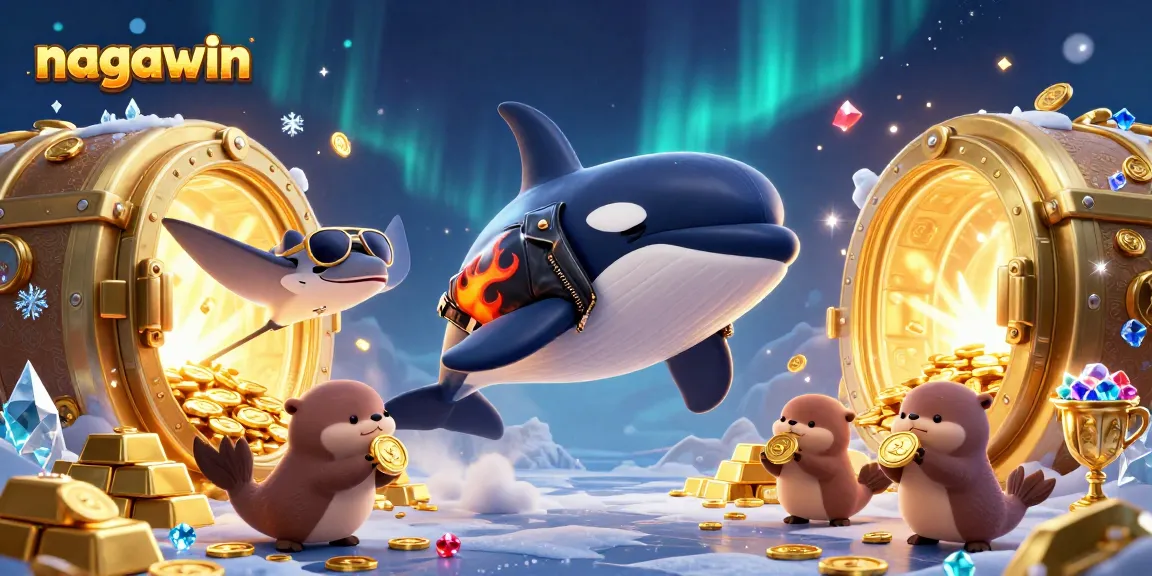 Nagawin menghadirkan suasana seru dengan orca, ikan pari, dan keluarga bulu laut berisi koin emas.
