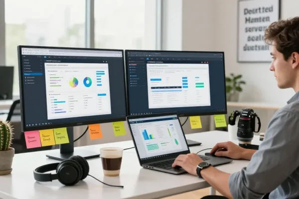 Engaged digital marketer analyzing SEO data with high da pbn links strategies in a modern workspace.