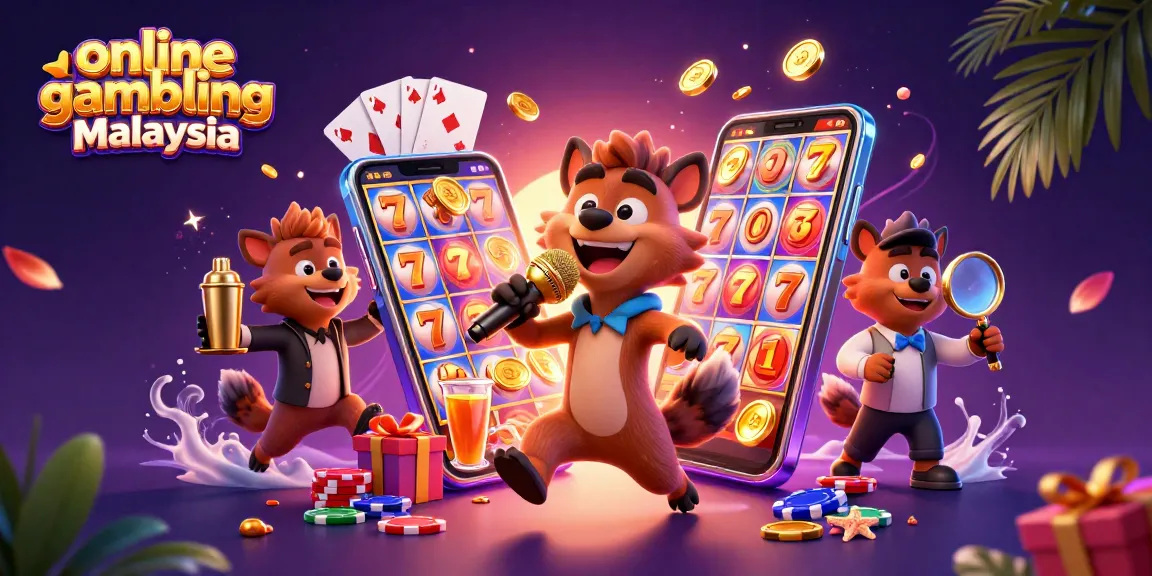 Experience online gambling Malaysia with a vibrant casino scene featuring hyenas in dynamic roles.