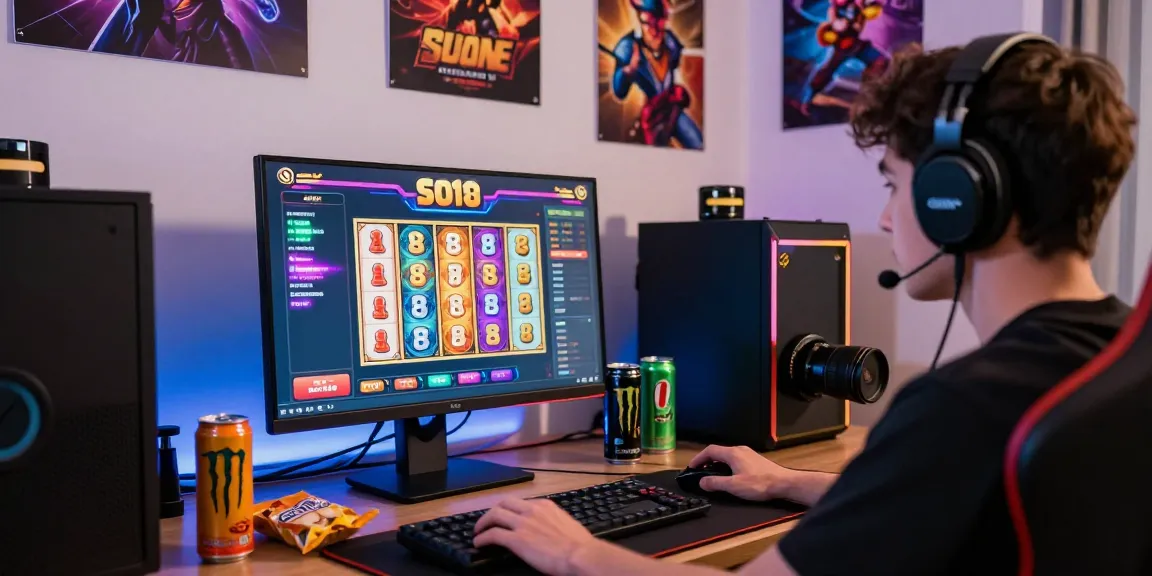 Pengguna slot88 terlaris bermain di komputer dengan grafik menarik dan suasana gaming yang dinamis.