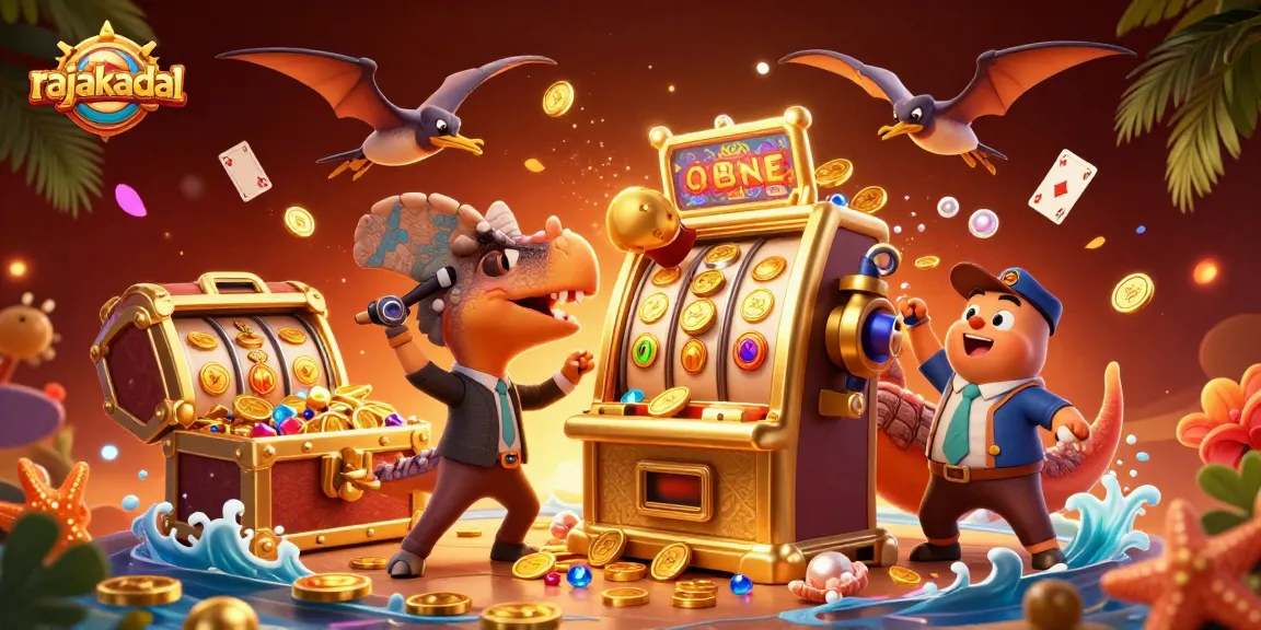 Momen mendebarkan di rajakadal saat tengkorak pachycephalosaurus memukul mesin slot untuk mendapatkan jackpot koin emas.