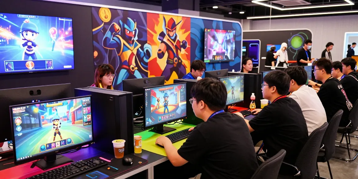 Exciting gaming festival scene showcasing sunwin card game competitions and community engagement.