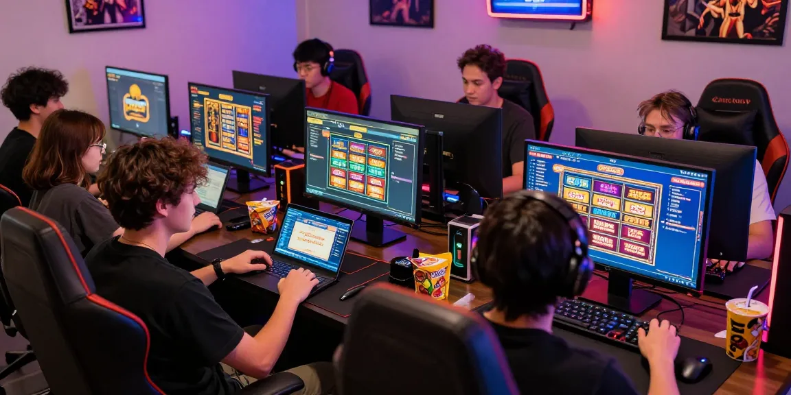 Permainan judi online megawin 88 dengan kelompok gamer yang penuh semangat dan interaksi aktif.