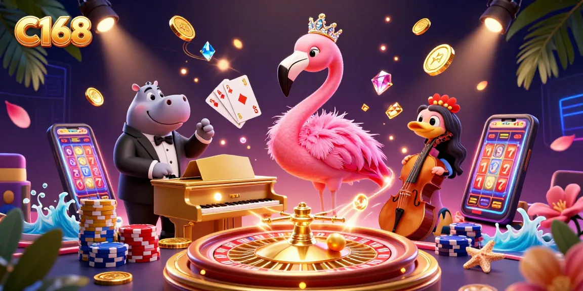 C168 enhances your gaming experience with vibrant casino elements in a stunning 3D scene